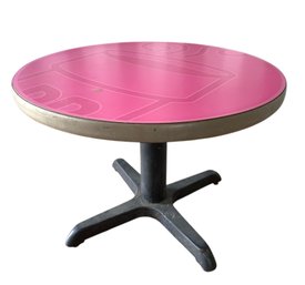 Dunkin' Donuts Coffee Round Side Table By Foldcraft - #FF
