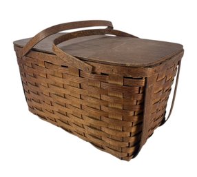 Peterboro Basket Co. Lidded Picnic Basket With Removable Insert - #S12-6