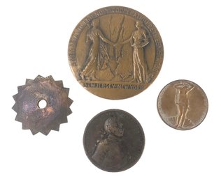 Bronze Medals: Battle Of Prague, 1948 Austrian Calendar, George Washington Bridge & More - #JCR