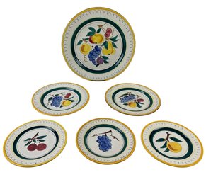 Stangl Pottery Hand Painted Fruit Platter & Plates - #S5-3