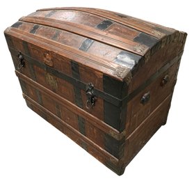 Victorian Dome Top Steamer Trunk - #BR
