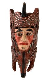 Mexican Folk Art Hand Carved Wood Mask - #S12-1