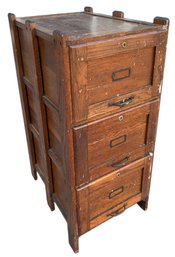 Antique Weis Mission Oak Arts & Crafts File Cabinet - #BR