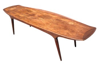 Danish Teak Surfboard Table By Arne Hovmand Olsen For Mogens Kold - #BR