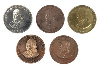 1966 & 1973 The Franklin Mint Ben Franklin Medals - #JC-R