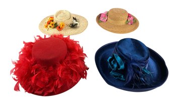 Vintage Betmar Wool Hat, Fine Millenery Derby Hat & Straw Hats - #S13-4