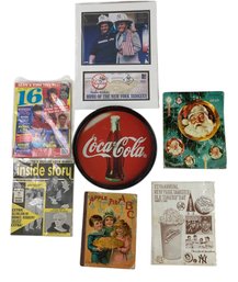 NY Yankees Ephemera, Vintage Magazines, Coca Cola Tray, Apple Pie ABC Graham & Matlack - #S5-4
