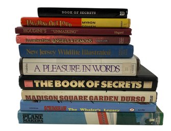 Collection Of Books: Houdini, Book Of Secrets, Scrimshaw, Angels & Demons, Wildlife & More - #S3-3