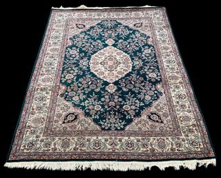 Persian Nain Wool Blend Area Rug (6'X9') - #SC