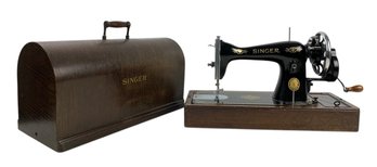 1952 Singer Sewing Machine With Wood Case (Made In Great Britain) - #S13-2