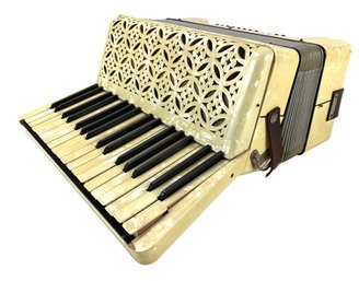 Vintage Buttercream Piano Accordion- #S11-4