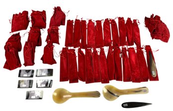 Arco Italy Buffalo Horn Shoe Horns, Matchbox Holders & Serving Spoons - #S9-2