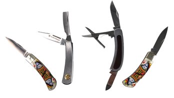 Collection Of Folding Knives: Camillus, Kershaw, Smith & Wesson, Western - #JC-R