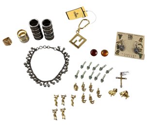 Fendi Bag Charm, Fendi Rings (Size 10), Sterling Silver & More - #S1-3