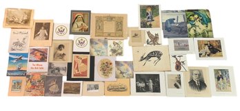 Collection Of Assorted Etchings, Engravings, Art Prints & More - #S22-5