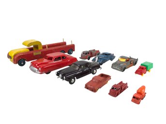 Collection Of Toy Cars: Hubley, Lesney, Midge, Fritzel Toys Tandem Truck & More - #S16-2