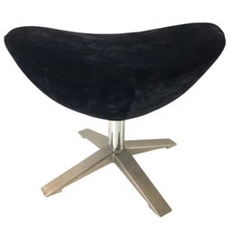 Black Velvet Egg Ottoman - #BR
