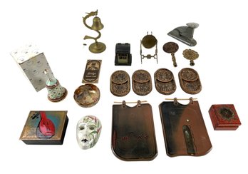 Signed Abstract Ceramic Sculptures, Japanese Bowl, Brass & More - #S7-1