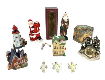 House Of Lloyd Angel Ornaments, Pfaltzfgraff Snow Globe, Lighted Village Houses & More - #S17-3