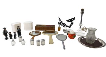 Art Deco Hand Mirrors, Perfume Bottle, Goebel Citrus Juicer, Hazel Atlas Milk Glass & More - #S2-3