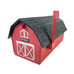 Flambeau Rustic Barn Plastic Post Mount Mailbox - #S12-6