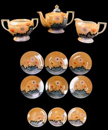 Vintage 1940s Japanese Lustreware Tea Set - #S11-4