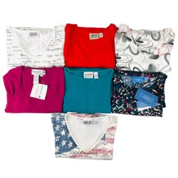 Collection Of Long Sleeve T-Shirts: Chico's, Joseph A. & Simply Vera - #S13-3