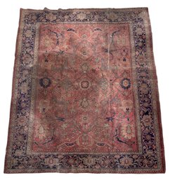 Persian Hand Knotted Wool Area Rug With Stylized Floral Pattern- #SC