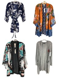 Japanese Kimono, Chico's Kimonos (NEW WITH TAGS) & Boxercraft Cardigan (NEW) - #S17-2