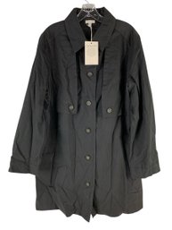 Garnet Hill Organic Cotton Trench Coat, Women's Size 16 (NEW) - #CR