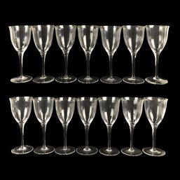 Laurin Gold By Gorham Crystal Blown Glass Wine Glasses (Set Of 14) - #S15-3
