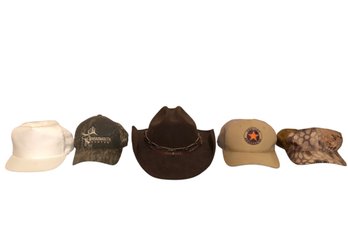Austin Brown Felt Western Hat & Assorted Trucker Hats - #ETRY