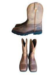 Justin Leather Work Boots, Men's Size 12D - #GRG