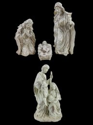 White Glitter Resin Nativity Sets - #S2-4