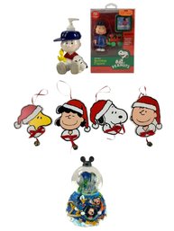 Disney Snow Globe, Peanuts Posable Holiday Figure, Soap Dispenser & Ornaments - #S3-1