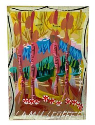 Steve Keene (American, B. 1957) Pop Art Oil Painting, 'Lamill Coffee' - #S24-1