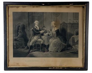 19th Century Engraving 'Washington And His Mother' After Henry Brueckner - #B4