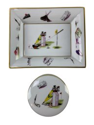 Vista Alegre Sport Golf Porcelain Trinket Box & Tray - #S3-1