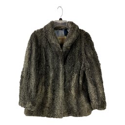 Vintage Women's Black Persian Curly Lamb's Wool Jacket BY Reichlin Furriers - #CR