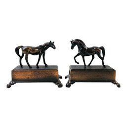Pair Of Vintage Metal Horse Pencil Sharpeners - #FS-5