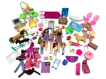 Collection Of Barbie Dolls & Accessories - #S10-1