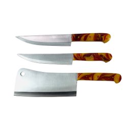 Custom Handmade 3-Piece Kitchen Knife Set (NEW) - #S6-3