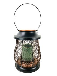 Metal / Copper Mesh Pillar Candle Lantern - #S7-2