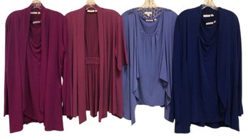 Susan Graver Liquid Knit Cardigan & 2-Piece Sets - #S7-1