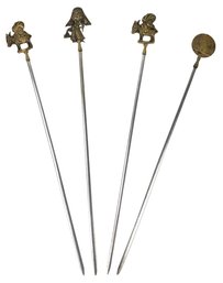 Vintage Turkish Brass Handled Shish Kebab Skewers - #S10-2