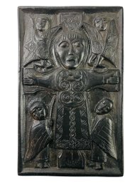 'Athlone Crucifixion Plaque' Irish Christian Turf Art Plaque By Owen Crafts - #S1-2