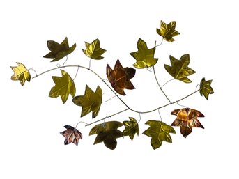 Brutalist Metal Maple Leaf Wall Sculpture - #SW-10W