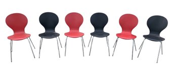 Hans Olsen Style Danish Bentwood Stackable Dining Chairs (Set Of 6) - #FF