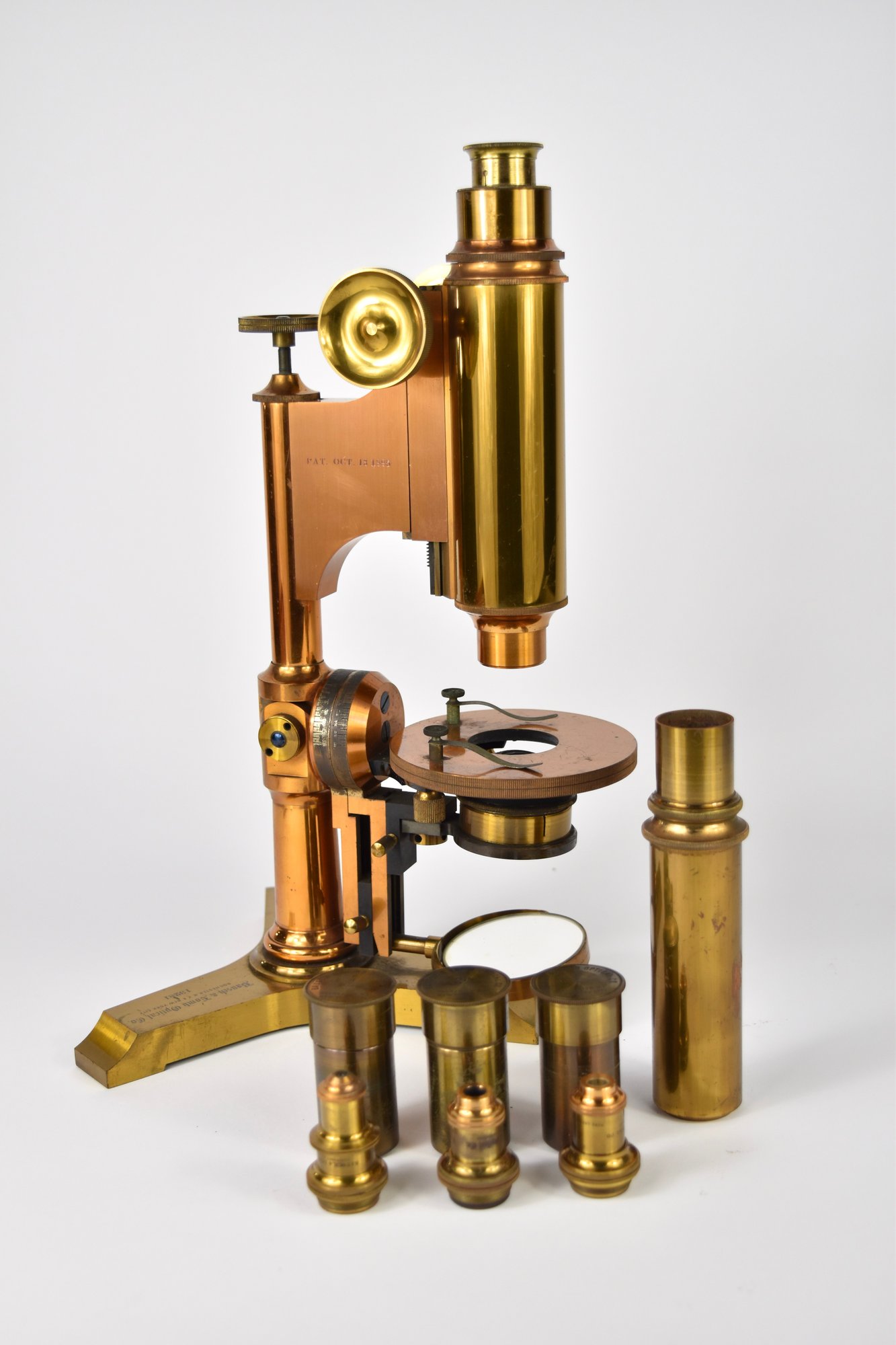 Antique Circa 1888 Solid Brass Bausch & Lomb Monocular Compound ...