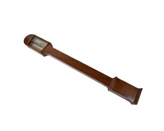 Antique Wooden Stick Barometer Thermometer